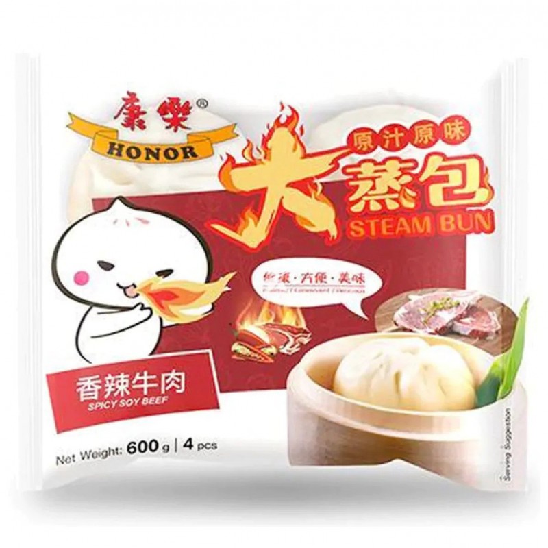 Honor Steam Buns Spicy Beef 600g Frozen Steam Buns Honor Steam Buns Spicy Beef 600g Frozen Steam Buns