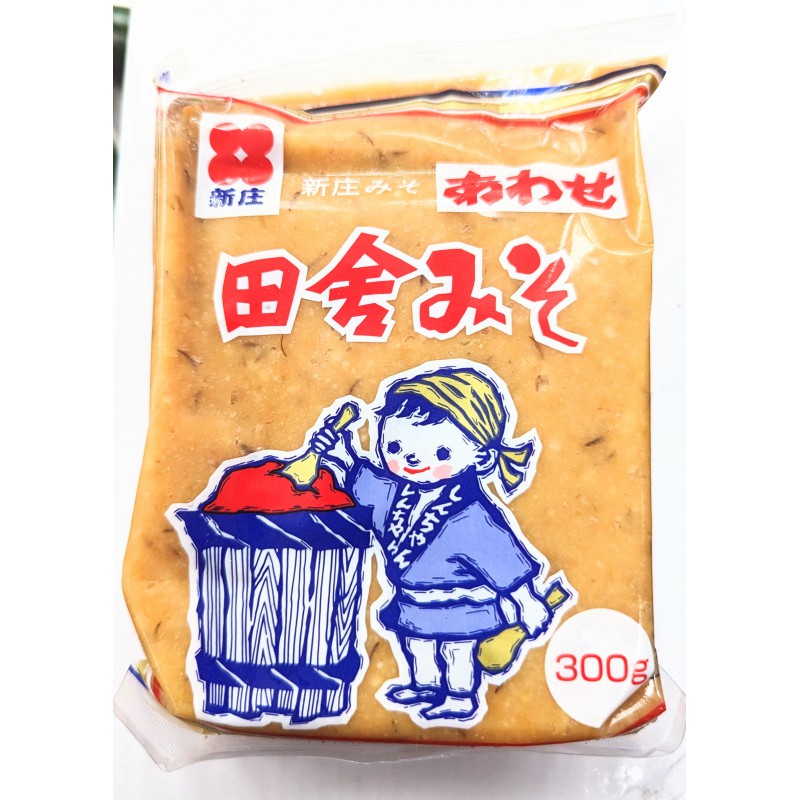 Shinjo Inaka Red Miso Paste 300g Japanese Countryside Coarse Red Miso Paste Shinjo Inaka Red Miso Paste 300g Japanese Countryside Coarse Red Miso Paste