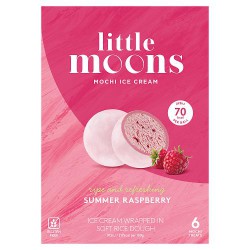 Little Moons Summer Raspberry Mochi Ice Cream 192g Ice Cream Wrapped In Soft Rice Dough