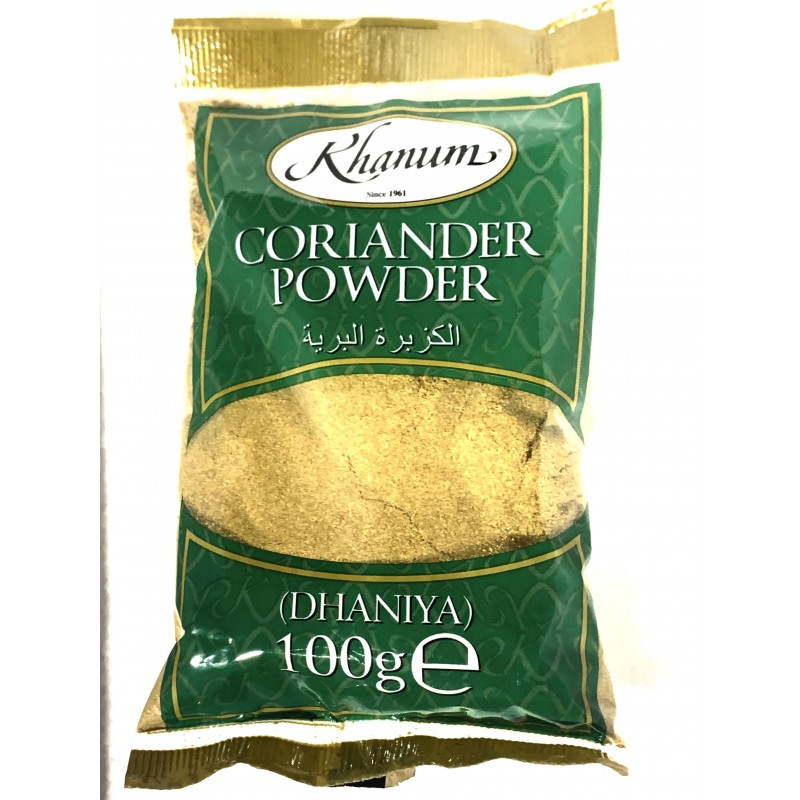 Khanum Coriander Powder 100g Ground Coriander(Dhaniya) Khanum Coriander Powder 100g Ground Coriander(Dhaniya)