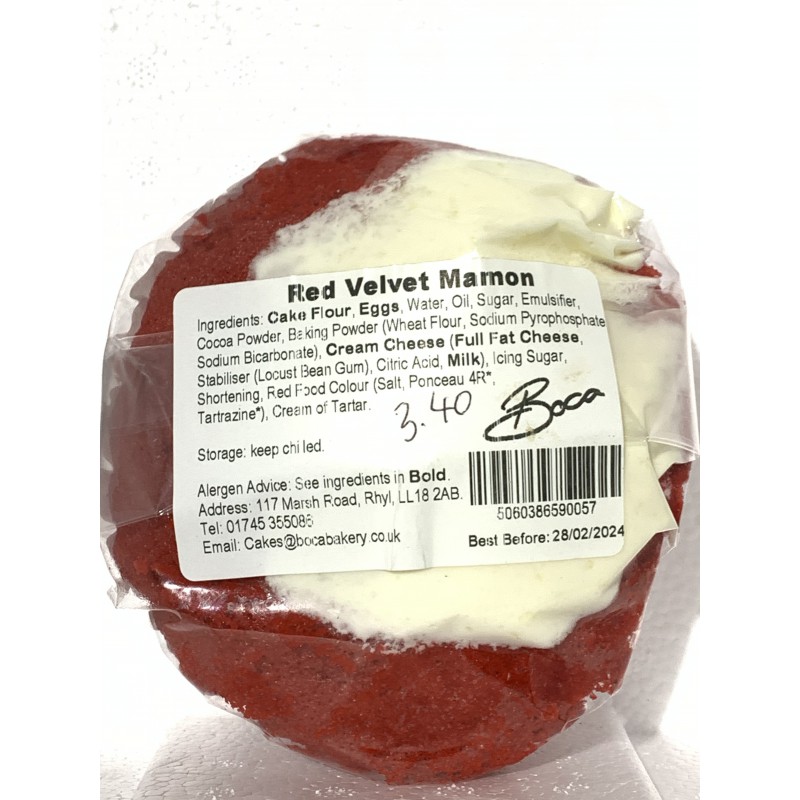 Boca Red Velvet Mamon 130g Fresh Red Velvet Fluffy Sponeg cake