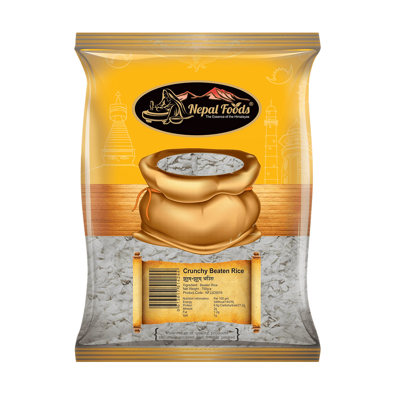 Nepal Foods Crunchy Beaten Rice(Pawa) 700g Plain Crunchy Beaten Rice Nepal Foods Crunchy Beaten Rice(Pawa) 700g Plain Crunchy Beaten Rice