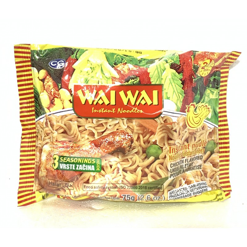 CG Wai Wai Chicken Noddles 75g Nepali Chicken Flavour Instant Noodles