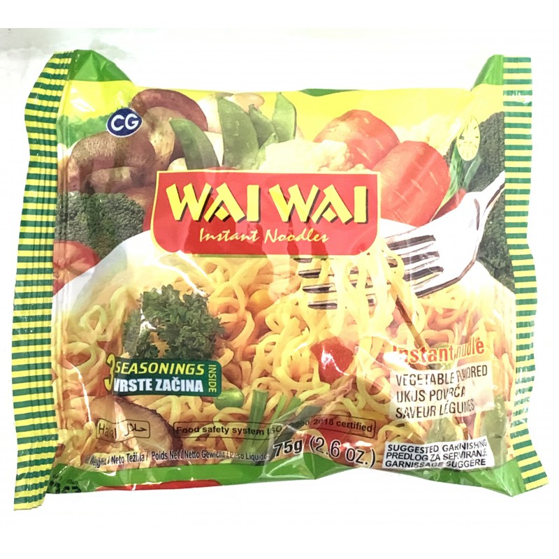 CG Wai Wai Vegetable Noddles 75g Nepali Veg Instant Noodles CG Wai Wai Vegetable Noddles 75g Nepali Veg Instant Noodles