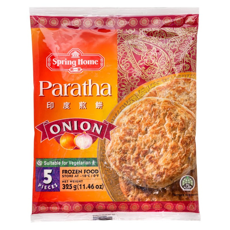 Spring Home TYJ Onion Paratha Roti Pancake BBE 29/02/24 325g 印度煎餅 Frozen Roti Paratha Onion Spring Home TYJ Onion Paratha Roti Pancake BBE 29/02/24 325g 印度煎餅 Frozen Roti Paratha Onion