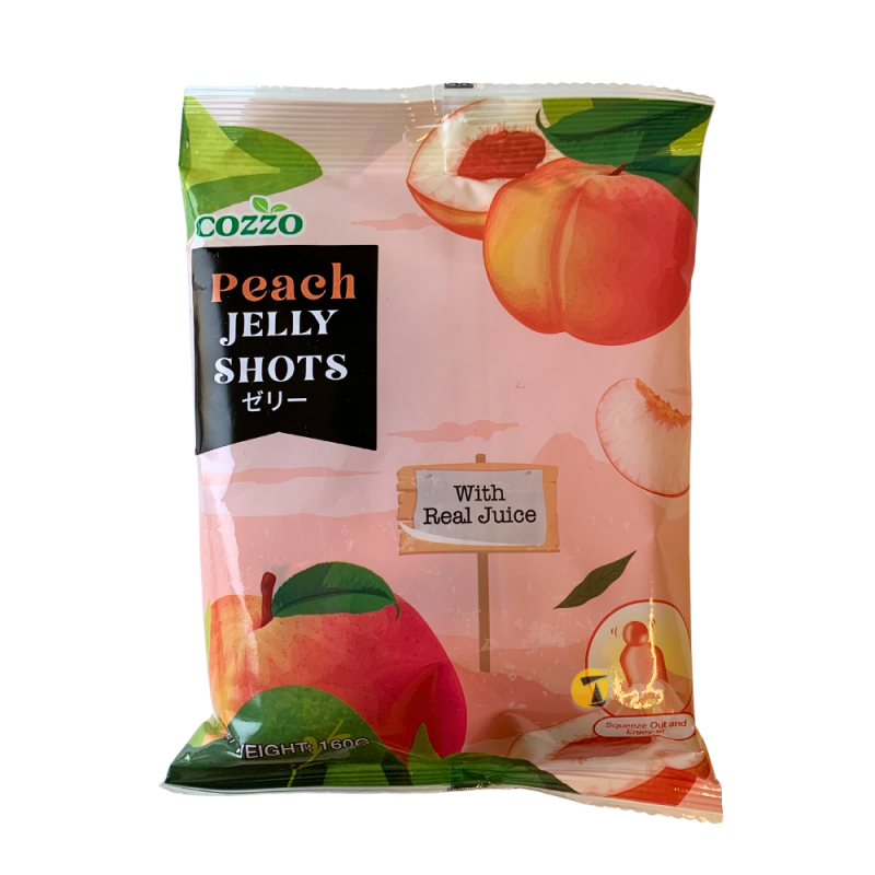 Cozzo Peach Jelly Shots 160g Peach Jelly Shots With Real Juice Cozzo Peach Jelly Shots 160g Peach Jelly Shots With Real Juice