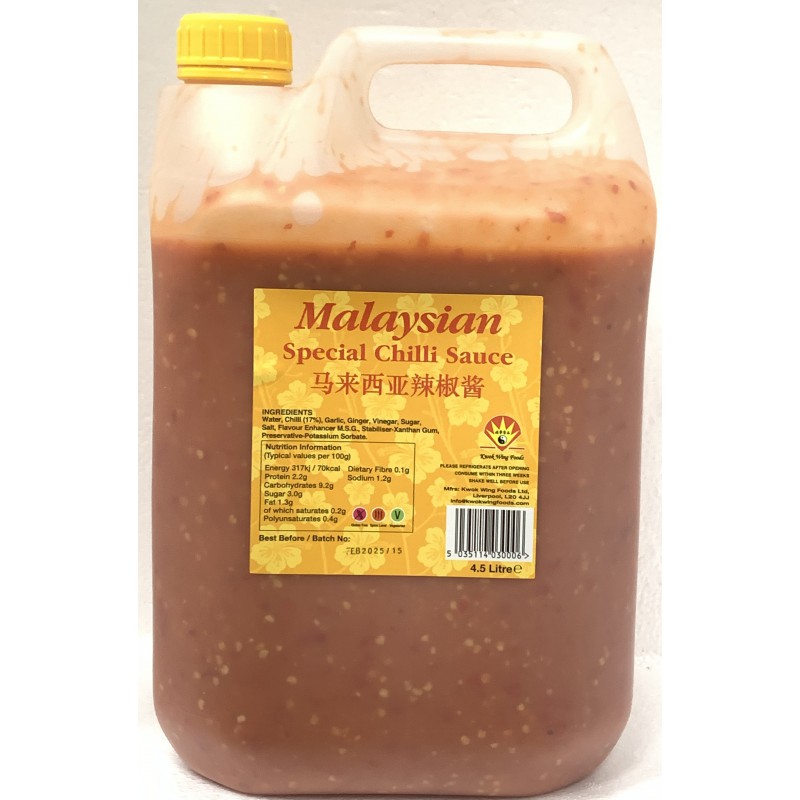 Kwok Wings Foods Malaysian Special Chilli Sauce 4.5L Malaysian Chilli Sauce Kwok Wings Foods Malaysian Special Chilli Sauce 4.5L Malaysian Chilli Sauce