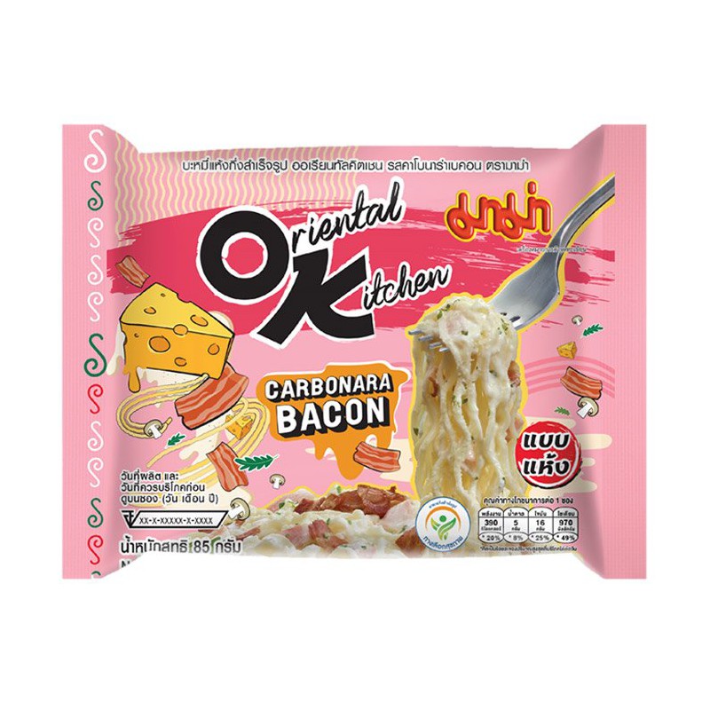 Mama Oriental Kitchen Carbonara Bacon Noodles 85g Oriental Kitchen Carbonara Bacon Noodles