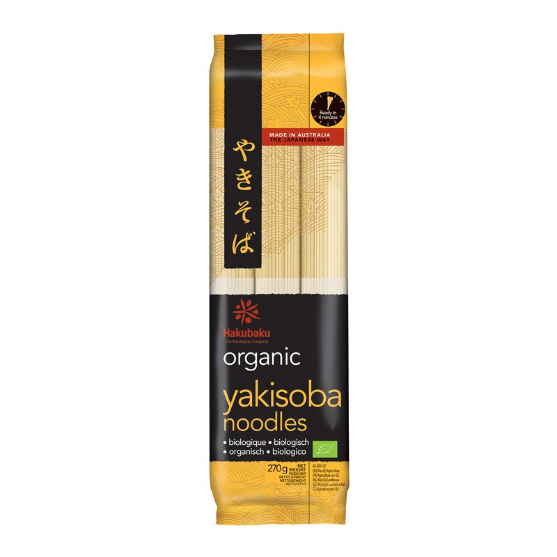 Hakubaku Noodles 270g Organic Yakisoba Noodles Hakubaku Noodles 270g Organic Yakisoba Noodles