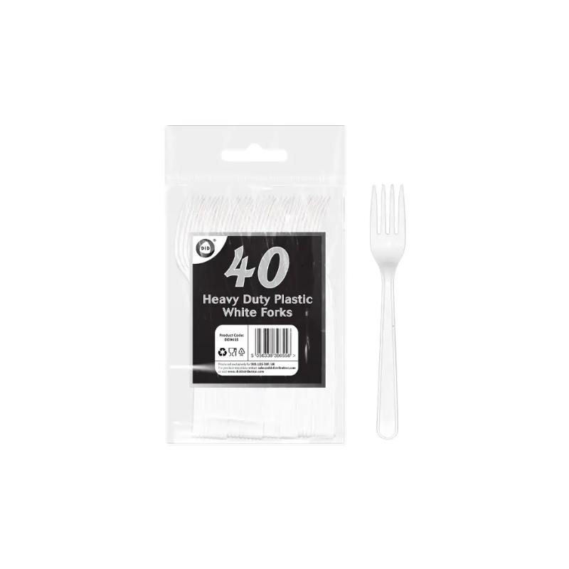 Did Heavy Duty Plastic White Forks 40pcs Reusable & Washable Plastic Forks