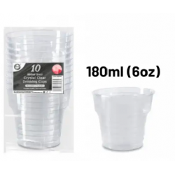 Did Crystal Clear Drinking Cup 10pcs 180ml Reusable & Washable Cups