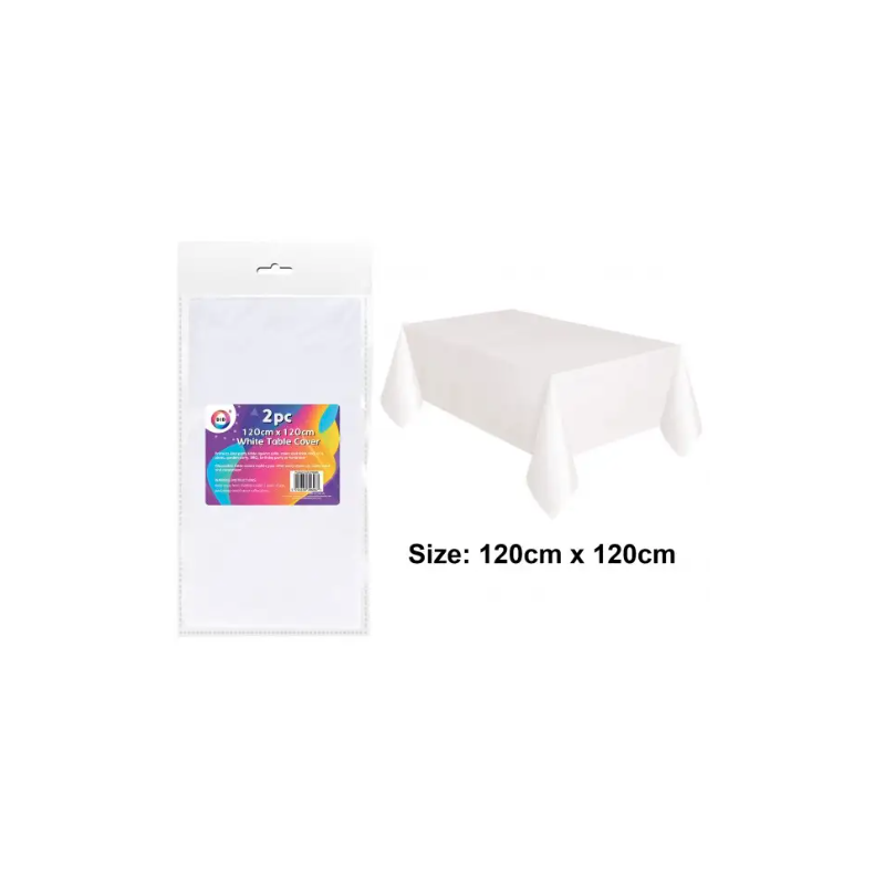 Did White Table Cover 2pcs 120cmX120Cm Disposable White Table Cover Did White Table Cover 2pcs 120cmX120Cm Disposable White Table Cover