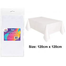 Did White Table Cover 2pcs 120cmX120Cm Disposable White Table Cover