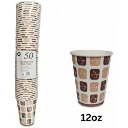 Did Hot & Cold Paper Cups 50pc 12oz Disposable Cups