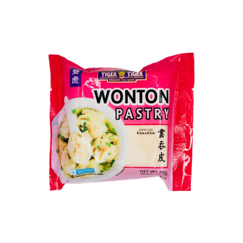 Tiger Tiger Wonton Pastry 300g 8.5cmX8.5cm Size Wonton Wrapper Tiger Tiger Wonton Pastry 300g 8.5cmX8.5cm Size Wonton Wrapper