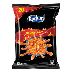 Kurkure Sizzlin' Hot 78g Indian Corn Rice And Dal Snack