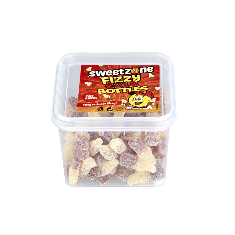 Sweetzone Fizzy Cola Bottles 170g Super Fizzy Jelly Candy Tub Sweetzone Fizzy Cola Bottles 170g Super Fizzy Jelly Candy Tub