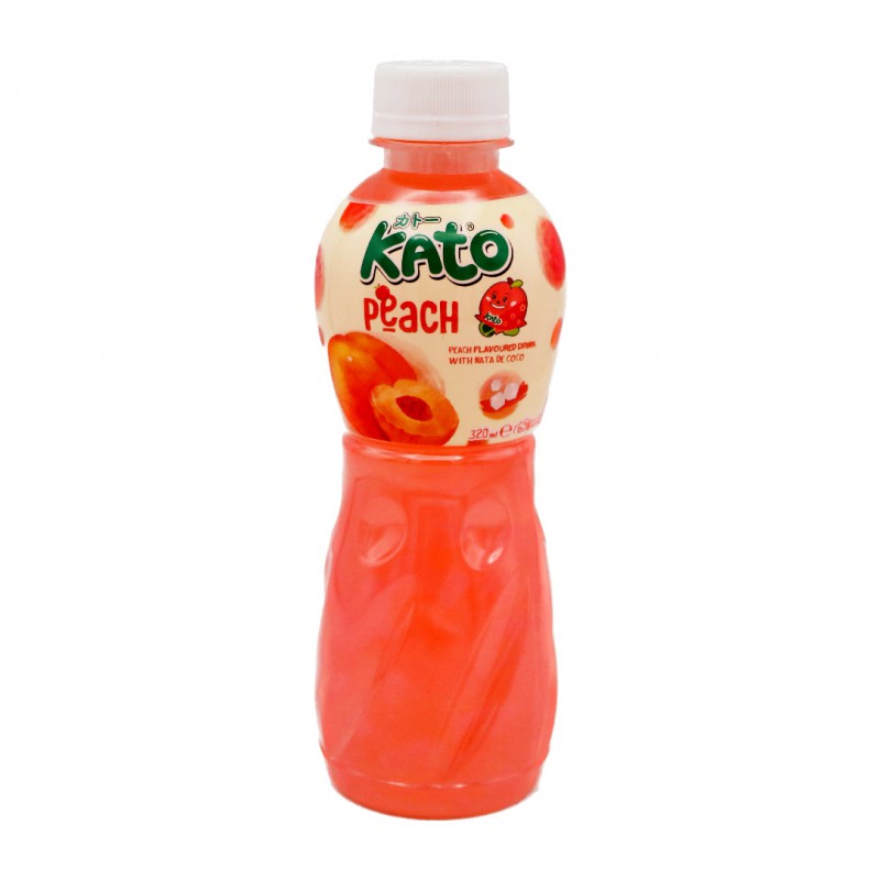 Kato Peach Drink 320ml Peach Flavoured Drink With Nata De Coco Kato Peach Drink 320ml Peach Flavoured Drink With Nata De Coco