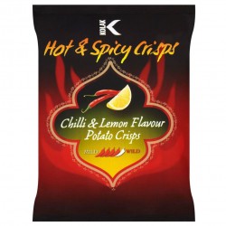 Kolak Hot & Spicy Crisps 25g Chilli & Lemon Flavour Potato Crisps