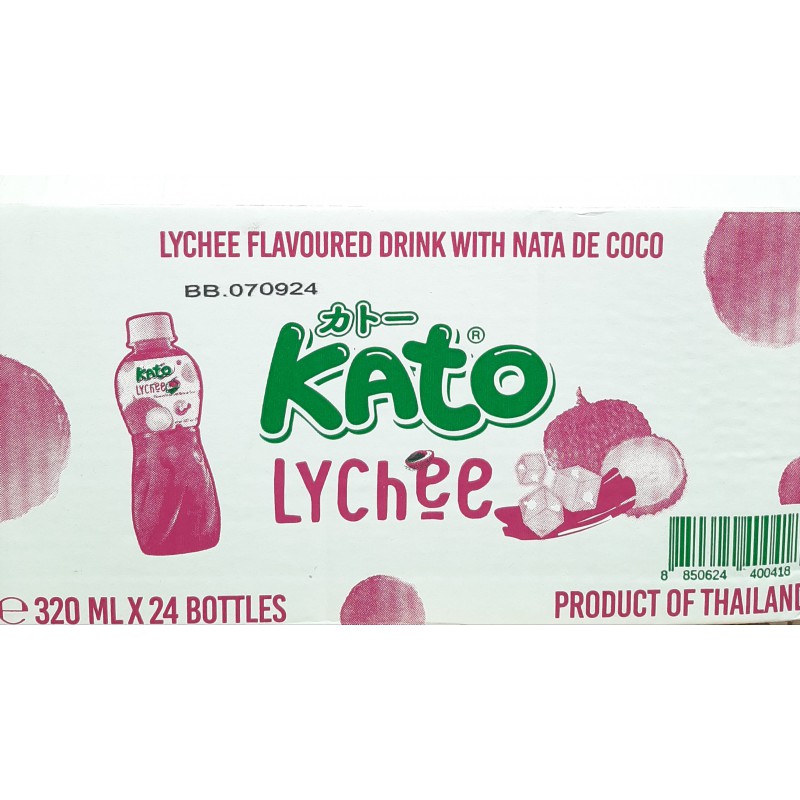 Kato Full Case of 4x Of Lychee Flavoured Drink 6x320ml With Nata De Coco Kato Full Case of 4x Of Lychee Flavoured Drink 6x320ml With Nata De Coco