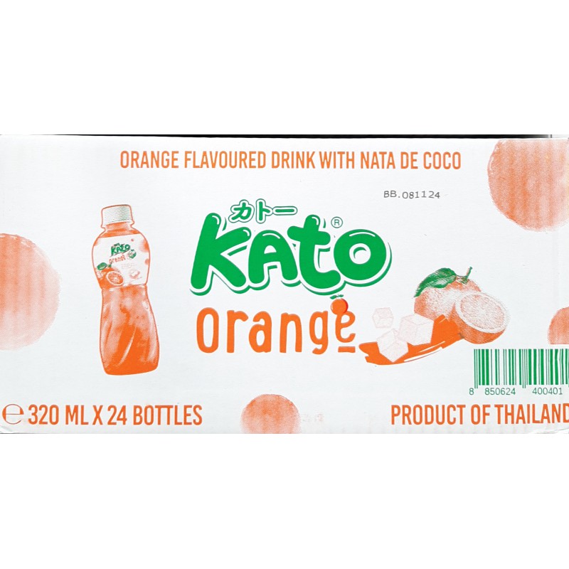 Kato Orange Drink Full Case of 4 x 6 x 320ml Orange Flavoured Drink With Nata De Coco Kato Orange Drink Full Case of 4 x 6 x 320ml Orange Flavoured Drink With Nata De Coco