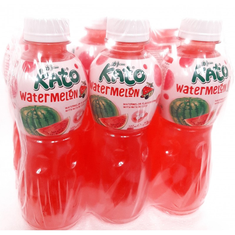 Kato Watermelon Drink Pack Of 6x320ml Watermelon Flavoured Drink With Nata De Coco Kato Watermelon Drink Pack Of 6x320ml Watermelon Flavoured Drink With Nata De Coco