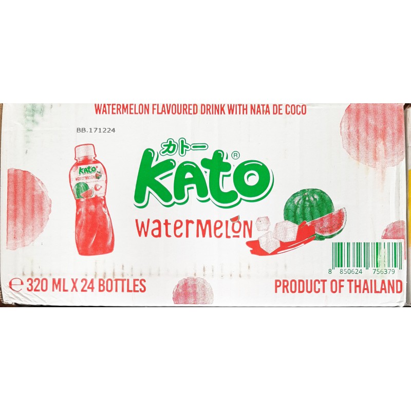 Kato Watermelon Drink Full Case of 4x6x320ml Watermelon Flavoured Drink With Nata De Coco Kato Watermelon Drink Full Case of 4x6x320ml Watermelon Flavoured Drink With Nata De Coco