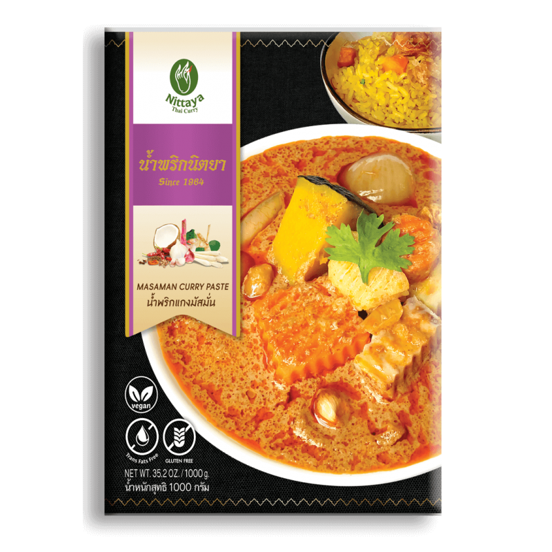 Nittaya Masaman Curry Paste 1kg Gluten Free Vegan Thai Masaman Curry Paste