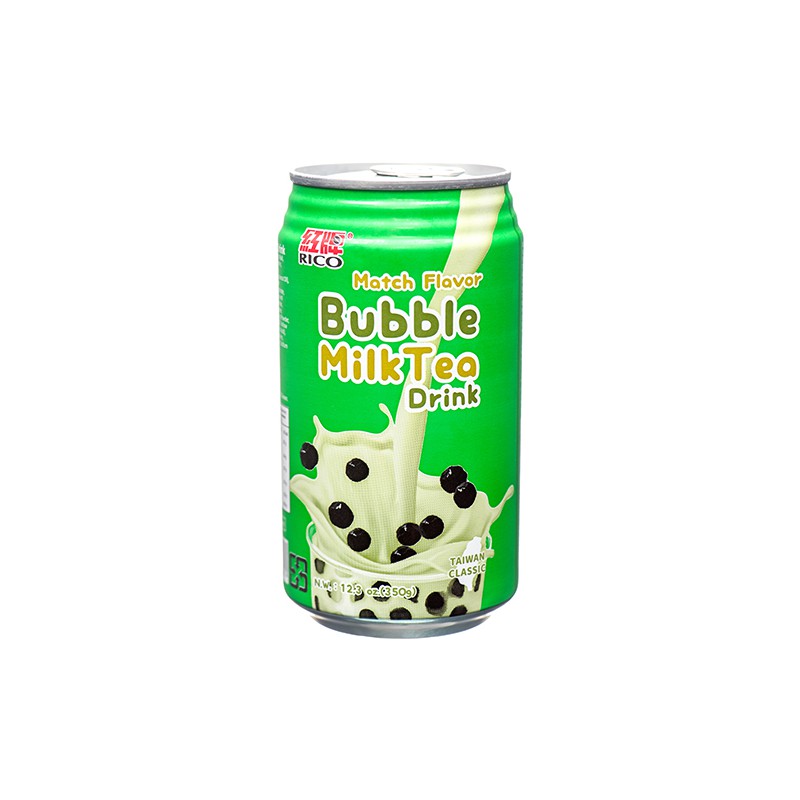 Rico Matcha Bubble Milk Tea Drink 350g Taiwan Classic Match Flavor Rico Matcha Bubble Milk Tea Drink 350g Taiwan Classic Match Flavor
