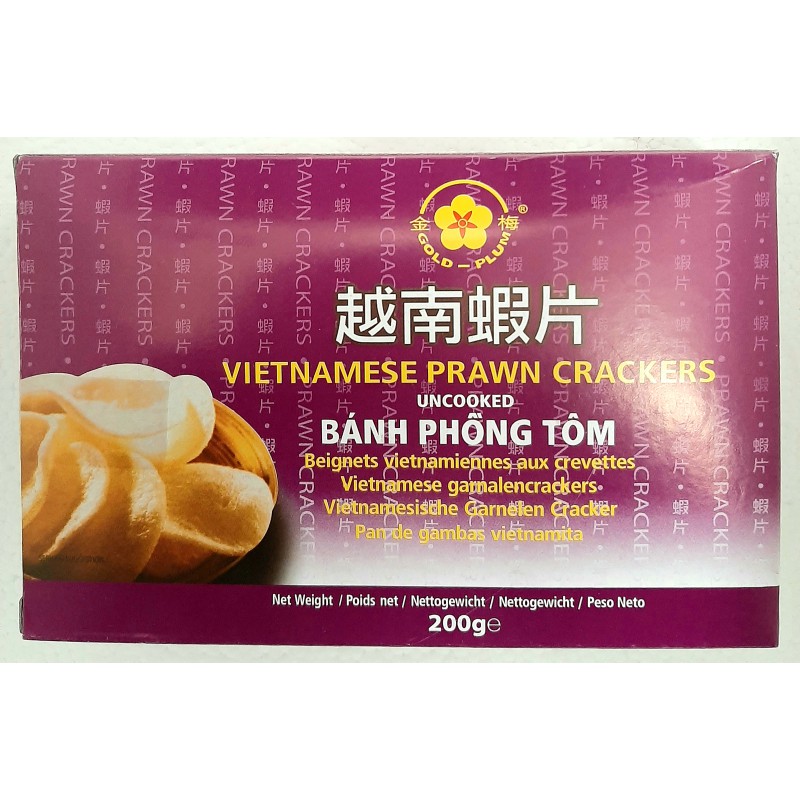 Gold Plum Prawn Cracker Bánh Phồng Tôm 200g Vietnamese Uncooked Prawn Crackers Gold Plum Prawn Cracker Bánh Phồng Tôm 200g Vietnamese Uncooked Prawn Crackers