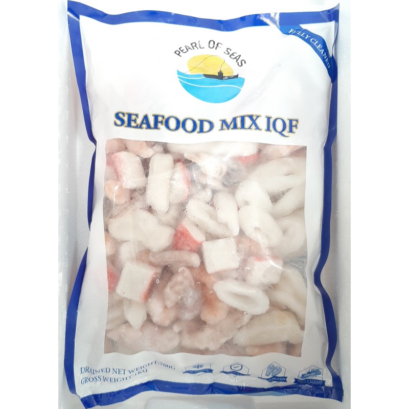 Pearl Of Seas Seafood Mix 700g Frozen Cleaned Seafood Mix IQF Pearl Of Seas Seafood Mix 700g Frozen Cleaned Seafood Mix IQF