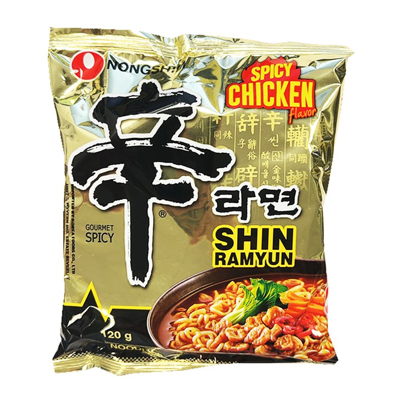 Nongshim Shin Ramyun Spicy Chicken Flavour 120g Korean Spicy Chicken Instant Noodles.