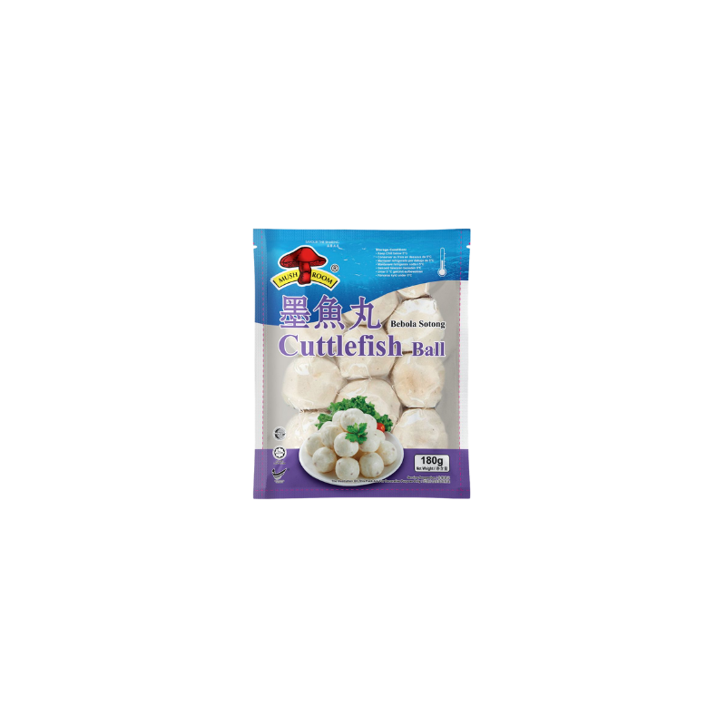 Mushroom Brand Cuttlefish Ball 180g Frozen Cuttlefish Ball Mushroom Brand Cuttlefish Ball 180g Frozen Cuttlefish Ball