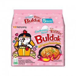 Samyang Pack of 5x Buldak Carbonara Flavour 130g Hot Chicken Flavour Ramen