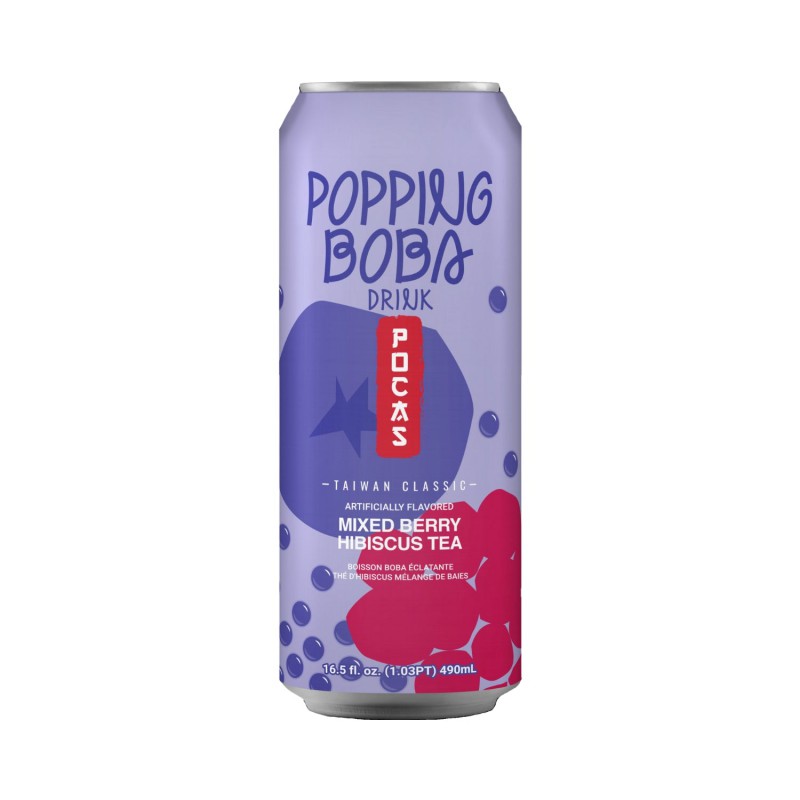 Pocas Popping Boba Drink 490ml Taiwan Classic Mixed Berry Hibiscus Tea Pocas Popping Boba Drink 490ml Taiwan Classic Mixed Berry Hibiscus Tea