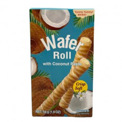 Yummy Yummy Wafer Roll With Coconut Paste 54g Wafer Roll With Coconut Paste