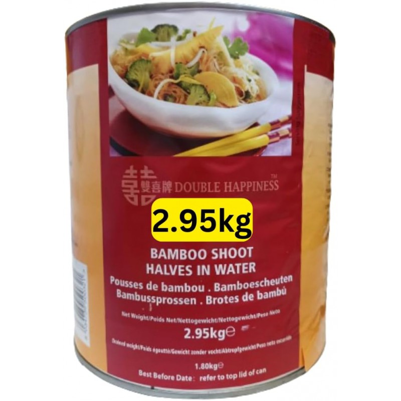 Double Happiness Bamboo Shoot Halves In Water 2.95kg Bamboo Shoot Halves In Water Double Happiness Bamboo Shoot Halves In Water 2.95kg Bamboo Shoot Halves In Water