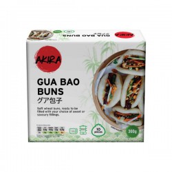 Akira Frozen Gua Bao Buns 300g Japenese Style Frozen Soft Wheat Buns