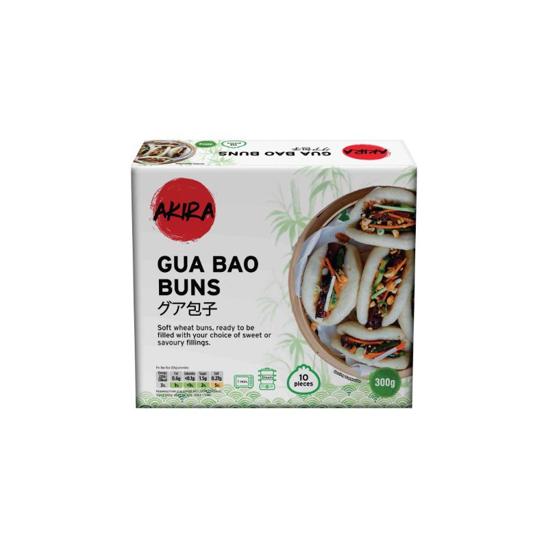Akira Frozen Gua Bao Buns 300g Japenese Style Frozen Soft Wheat Buns Akira Frozen Gua Bao Buns 300g Japenese Style Frozen Soft Wheat Buns