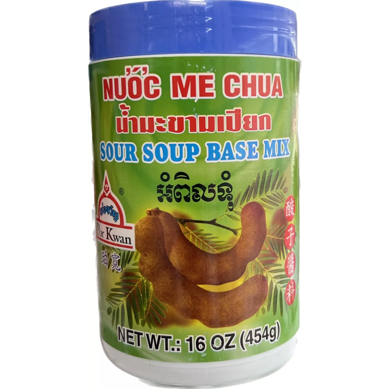 Por Kwan Tamarind Concentrate for Sour Soup 454g Nước Me Chua นํ้ามะขามเปียก Sour Soup Base Por Kwan Tamarind Concentrate for Sour Soup 454g Nước Me Chua นํ้ามะขามเปียก Sour Soup Base