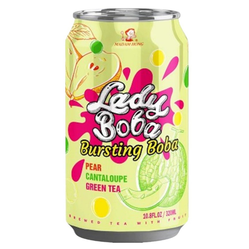 Madam Hong Lady Bursting Boba 320ml Taiwanese Pear Cantaloupe & Green Tea Bubble Tea Madam Hong Lady Bursting Boba 320ml Taiwanese Pear Cantaloupe & Green Tea Bubble Tea