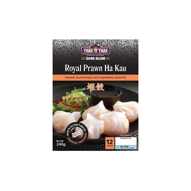 Tiger Tiger Royal Prawn Ha Kau 240g Chinese Frozen Prawn Dumplings With Bamboo Shoots Tiger Tiger Royal Prawn Ha Kau 240g Chinese Frozen Prawn Dumplings With Bamboo Shoots