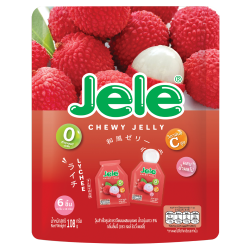 Jele Chewy Jelly 108g(6pcsX18g) Thai Lychee Flavour Chewy Jelly
