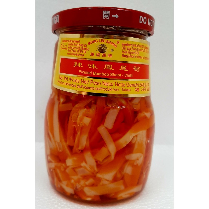 Mong Lee Shang Pickled Bamboo Shoot-Chilli 340g Chinese Bamboo Shoot Chilli Flavour Mong Lee Shang Pickled Bamboo Shoot-Chilli 340g Chinese Bamboo Shoot Chilli Flavour
