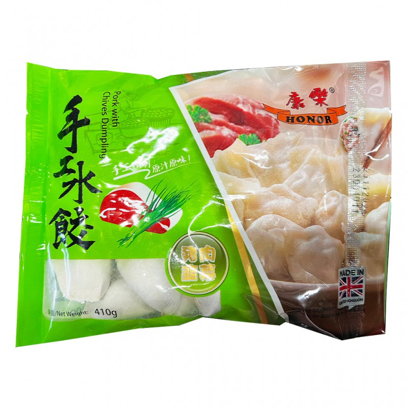 Honor Pork With Chives Dumpling Chinese 410g Frozen Chinese Pork With Chives Dumpling Honor Pork With Chives Dumpling Chinese 410g Frozen Chinese Pork With Chives Dumpling
