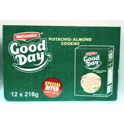 Britannia Good Day 12BoxesX3pktsX72g Indian Pistachio-Almond Cookies