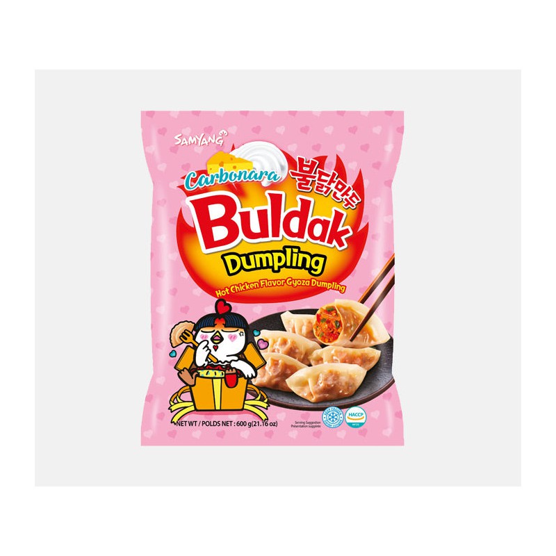 Samyang Hot Chicken Flavour Giant Carbo Dumplings 700g Frozen Korean Carbo Hot Chicken Giant Gyoza Dumplings Samyang Hot Chicken Flavour Giant Carbo Dumplings 700g Frozen Korean Carbo Hot Chicken Giant Gyoza Dumplings