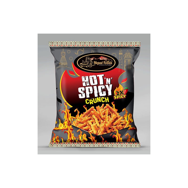 Nepal Foods Hot'n'Spicy Crunch Sticks 80g Spicy Crunch Sticks Nepal Foods Hot'n'Spicy Crunch Sticks 80g Spicy Crunch Sticks