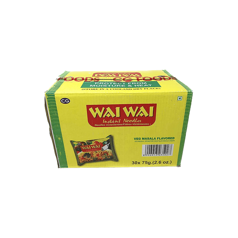 CG Wai Wai Full Case of Vegetable Noodles 30pkts X75g Nepali Veg Instant Noodles CG Wai Wai Full Case of Vegetable Noodles 30pkts X75g Nepali Veg Instant Noodles