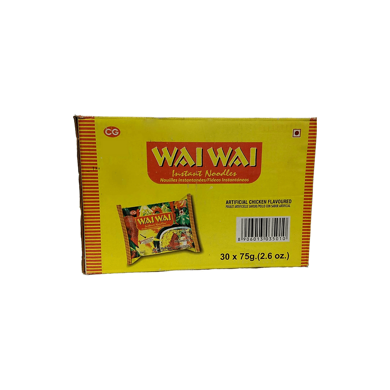 CG Full Case of Wai Wai Chicken Noodles 30pktsX75g Nepali Chicken Flavour Instant Noodles CG Full Case of Wai Wai Chicken Noodles 30pktsX75g Nepali Chicken Flavour Instant Noodles